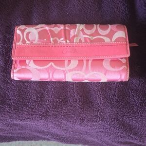 Coach Pink Signature Wallet